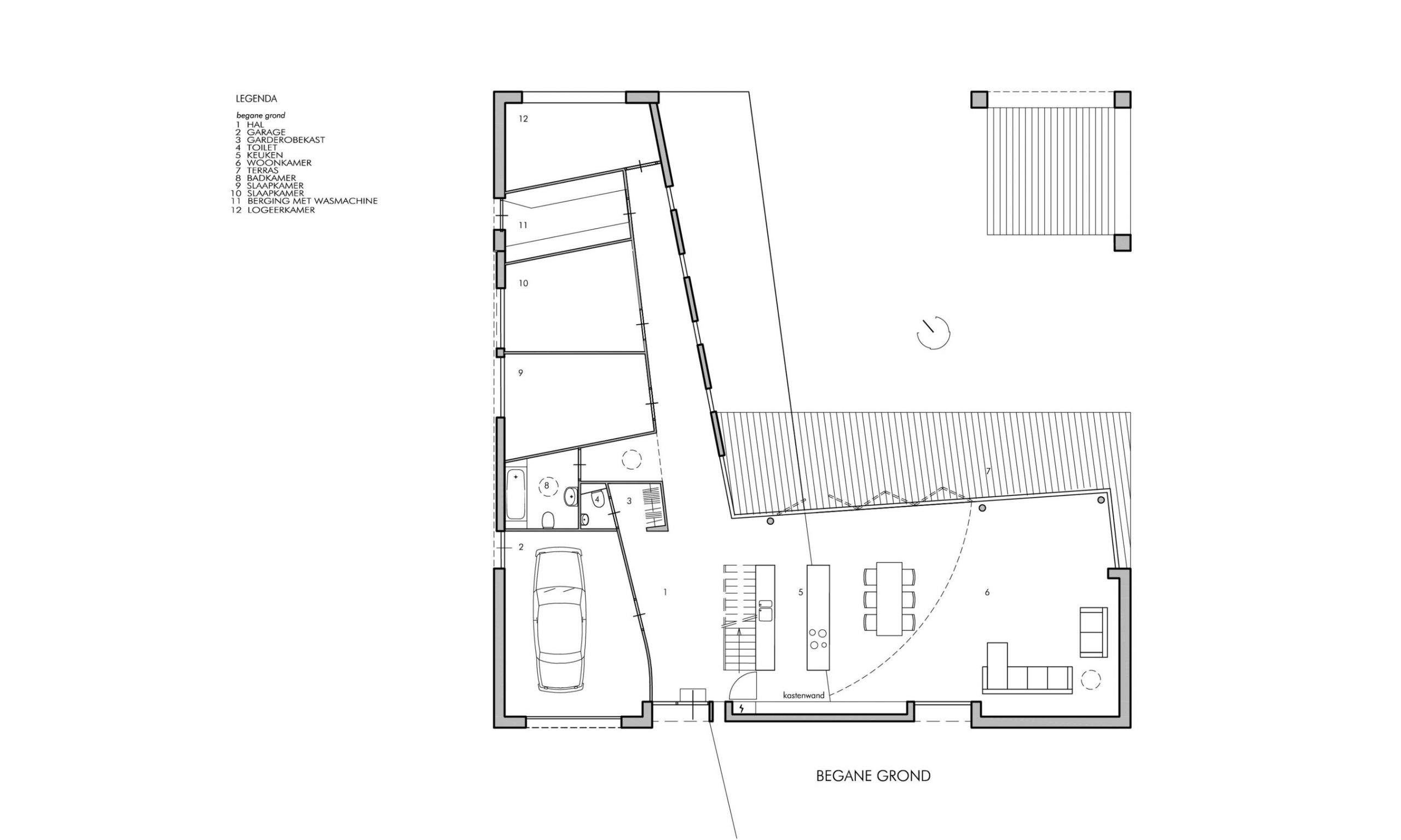 plattegrond moderne villa