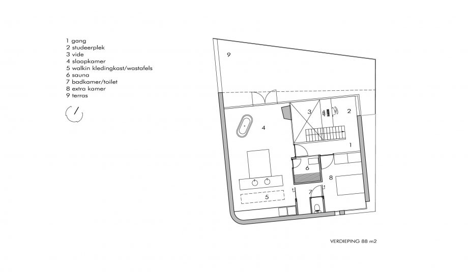 Plattegrond Modern Woonhuis