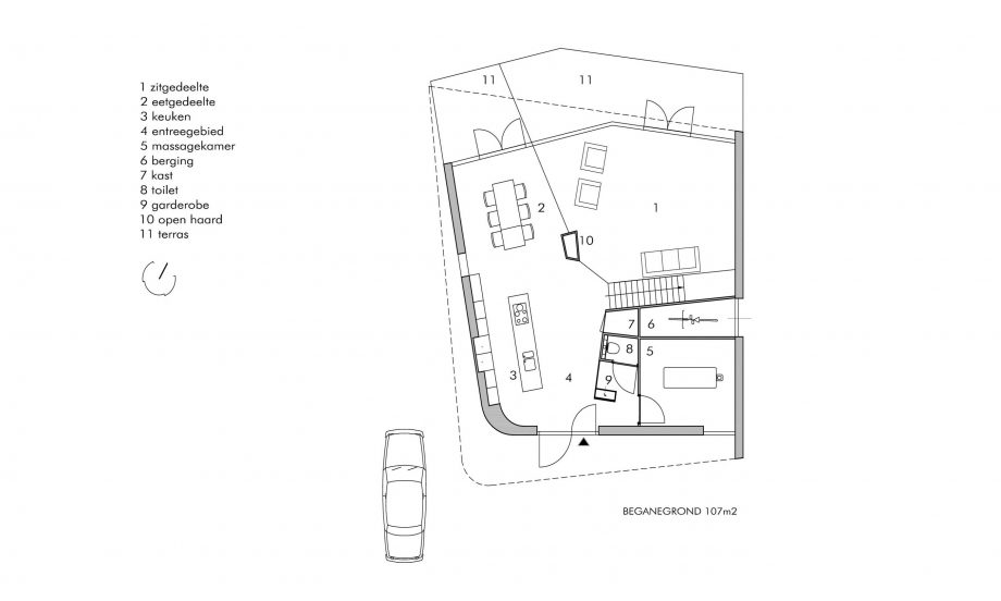 Plattegrond Modern Woonhuis